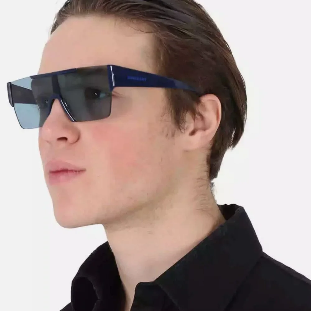🔥NEW Burberry Blue Labeled Men's Shield Sunglasses